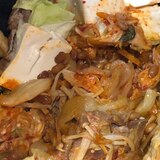 うますぎっ‼️豚キム納豆鍋